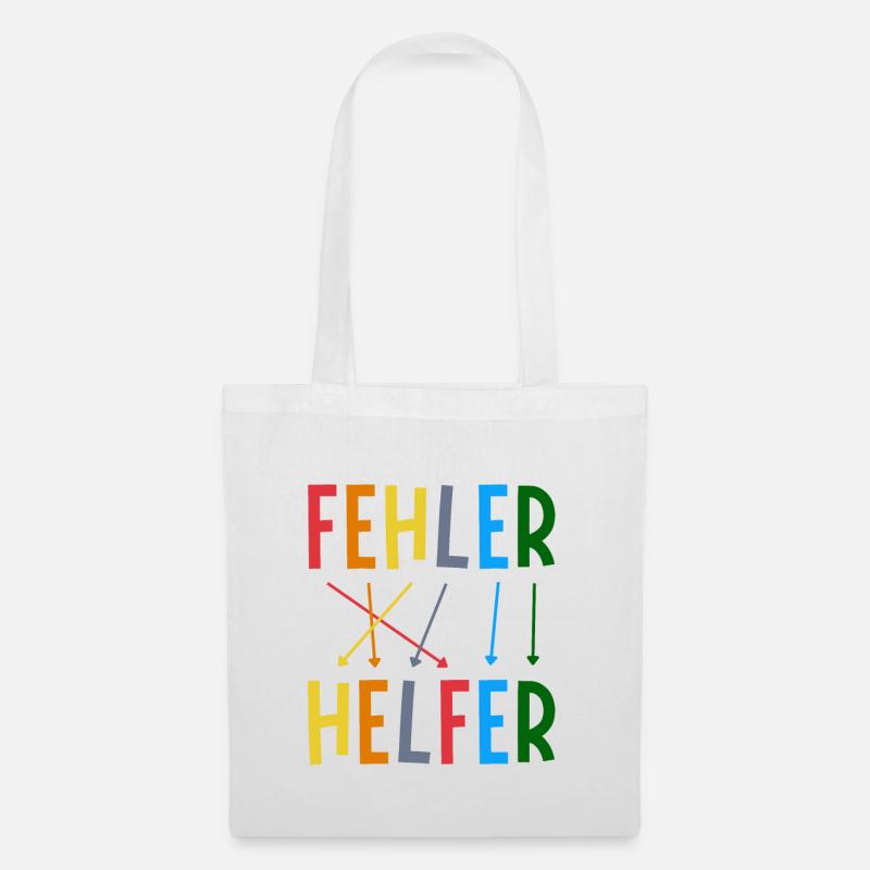 Fehler sind bunte Helfer Schriftzug mehrfarbig - Stoffbeutel - Weiß