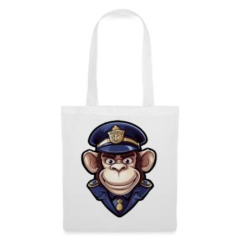 Monkey Policewoman - Tote Bag - white - Front