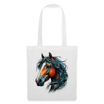 Cheval - Sac en tissu - blanc - Devant