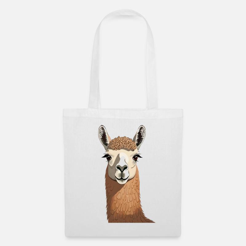 Lama - Stoffbeutel - Weiß