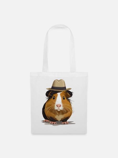 Niedliches Meerschweinchen - Stoffbeutel - Weiß