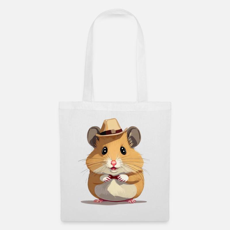 Hamster - Stoffbeutel - Weiß