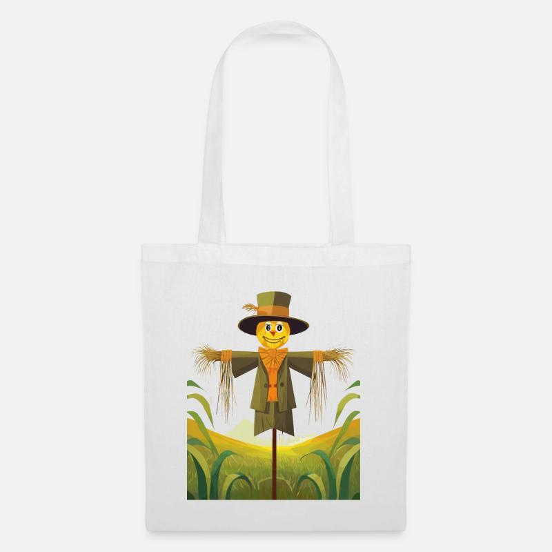 Épouvantail dans un champ - Sac en tissu - blanc