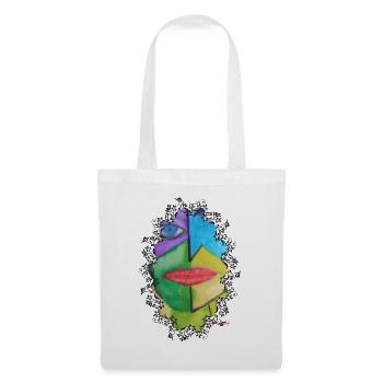 Abstract Colorful Face Portrait - Tote Bag - white - Front