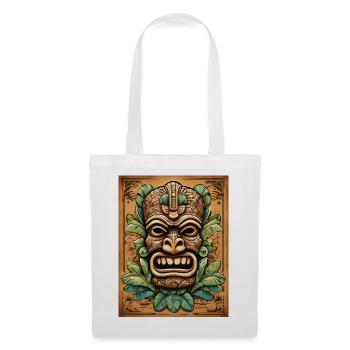 Masque Tiki - Sac en tissu - blanc - Devant