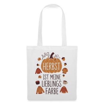 Herbst ist meine Lieblingsfarbe - Stoffbeutel - Weiß - Vorne