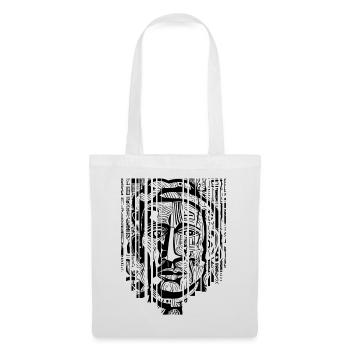 "Modern Mystic - Black and White Art Shards" - Tote Bag - white - Front