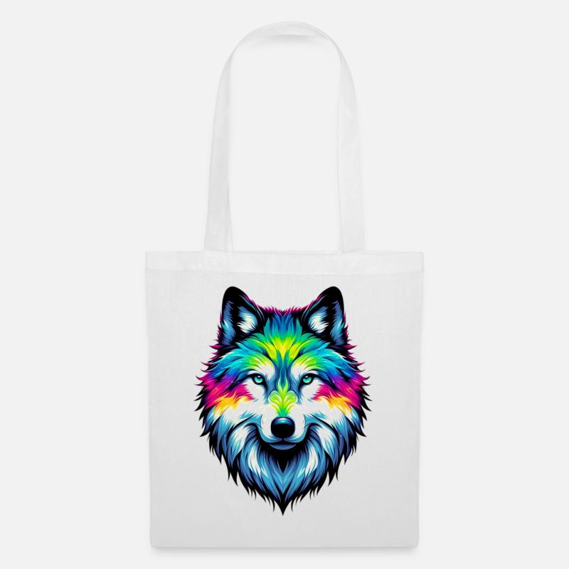 Wolf - Stoffbeutel - Weiß
