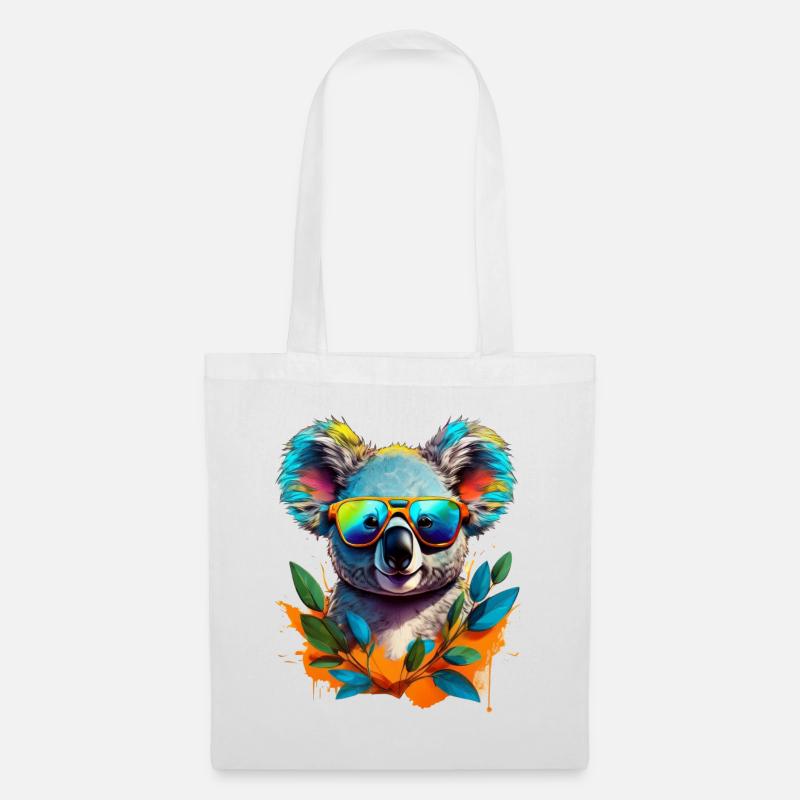 Cooler Koala mit Sonnenbrille - Stoffbeutel - Weiß
