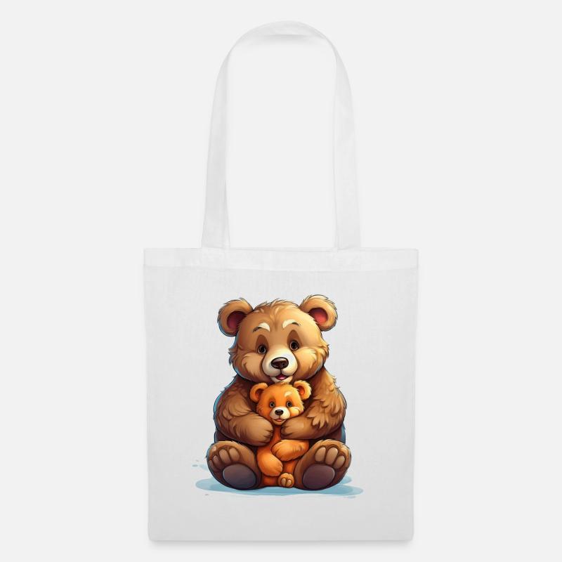 Niedliche Teddybären Illustration - Stoffbeutel - Weiß