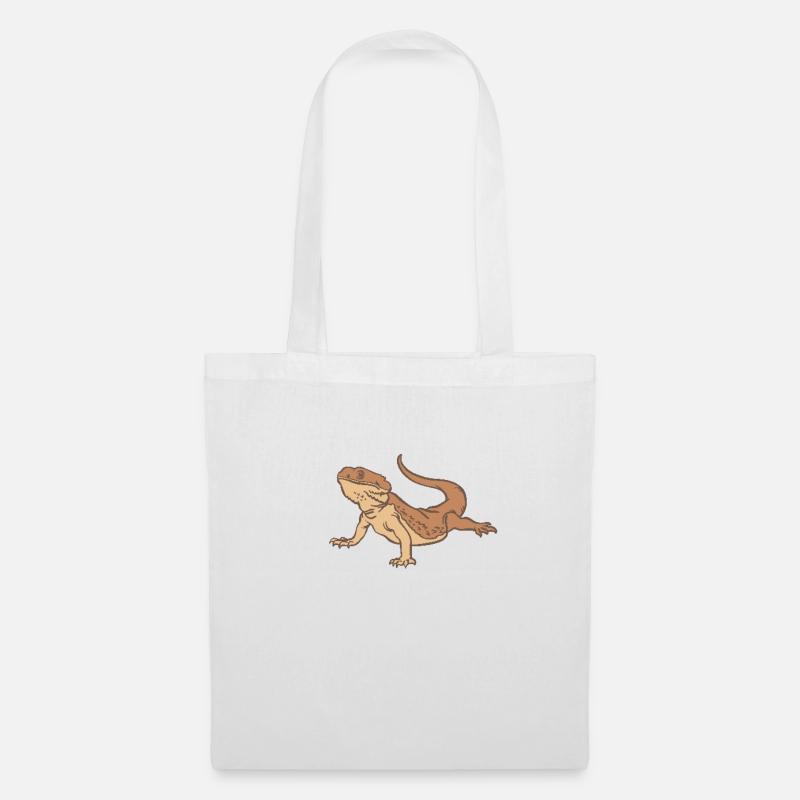 Bartagame - Stoffbeutel - Weiß