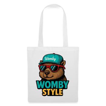 Womby Style Beaver with Sunglasses - Tote Bag - white - Front