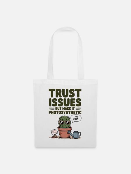 Cactus - Trust Issues - Stoffbeutel - Weiß