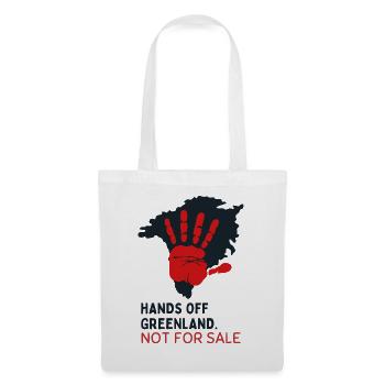 Hands Off Greenland n’est pas à vendre - Sac en tissu - blanc - Devant