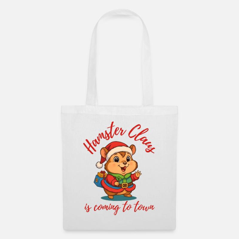 Hamster Claus - Stoffbeutel - Weiß