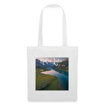 Nature Amour Montagne Lac Paysage - Sac en tissu - blanc - Devant