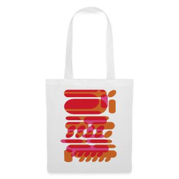 Abstract graphic shapes in techno design - Tote Bag - white - Front