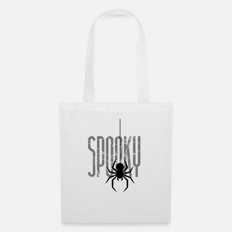 Spooky Halloween Spider Web - Tote Bag - white