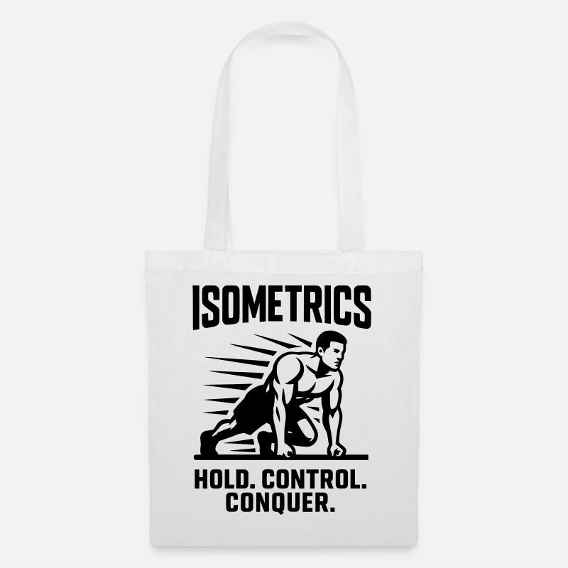 isometrics halteübung statische muskelarbeit - Stoffbeutel - Weiß