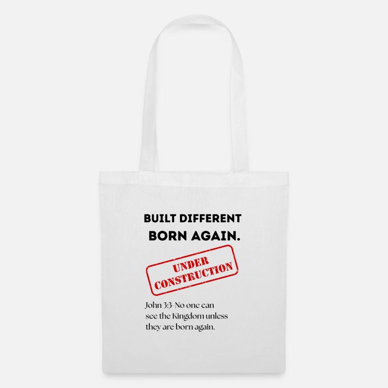 Under Construction Stamp Art. Christian Apparel. - Tote Bag - white