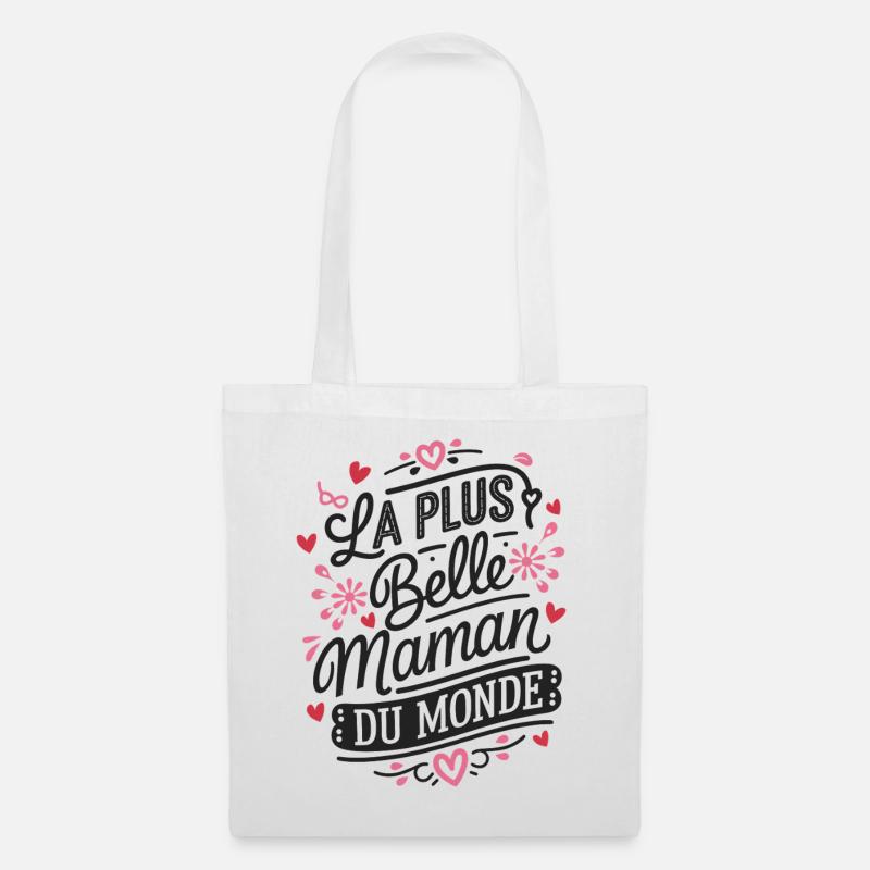 Die schönste Mama der Welt - Stoffbeutel - Weiß