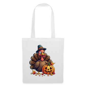 Thanksgiving Drôle Dinde de Thanksgiving - Sac en tissu - blanc - Devant