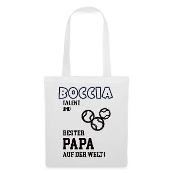 Boccia Spieler Bocciaspieler Papa Vater Mann - Stoffbeutel - Weiß - Vorne
