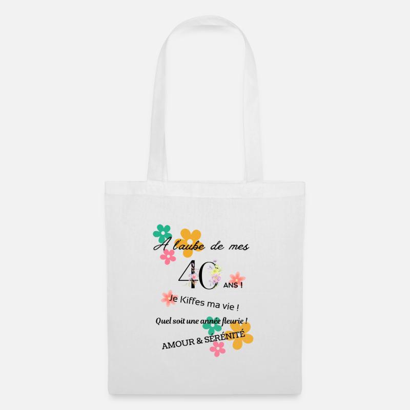 _40ans_fleurie - Tote Bag - white
