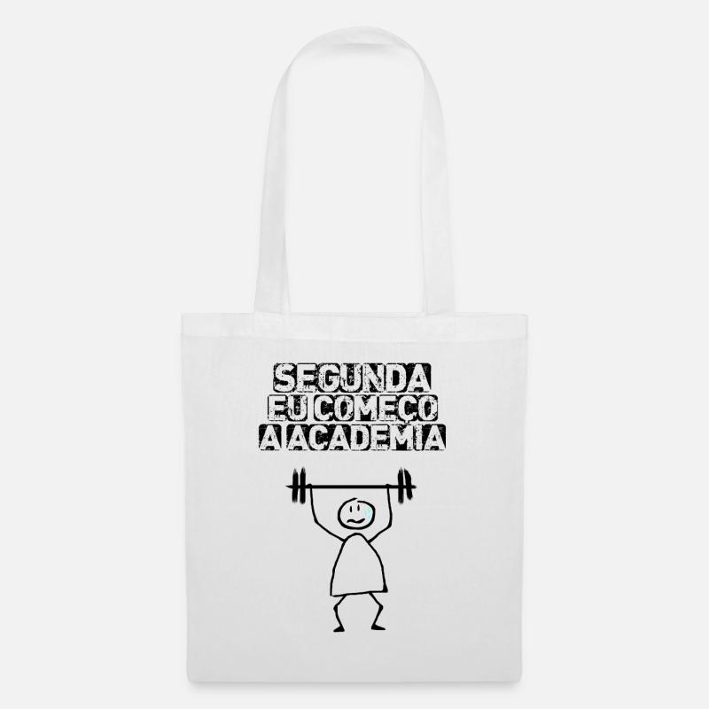 Segunda eu começo a academia - Tote Bag - white
