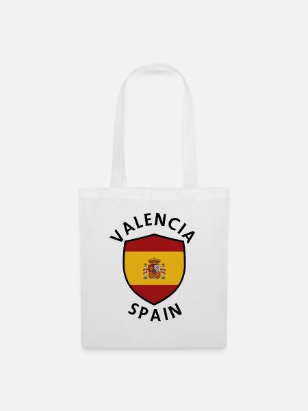 Valencia-Spanien-Schildmuster - Stoffbeutel - Weiß