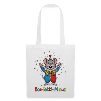 Confettis de fête foraine, Chemise costume amusante et mignonne - Sac en tissu - blanc - Devant
