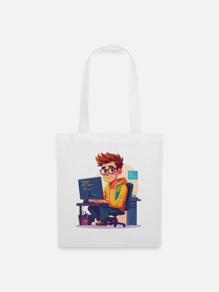 Programmierer oder Nerd - Stoffbeutel - Weiß