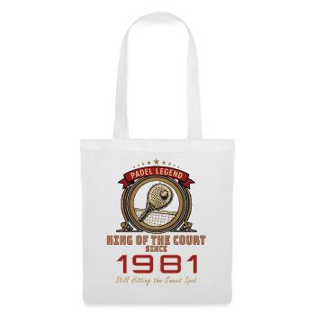 Padel Legend 1981, T-shirt d’anniversaire, sweat à capuche, tasse - Sac en tissu - blanc - Devant
