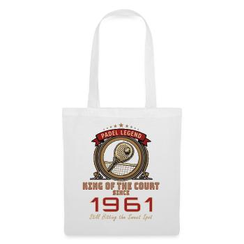 Padel Legend 1961, T-shirt d’anniversaire, sweat à capuche, tasse - Sac en tissu - blanc - Devant