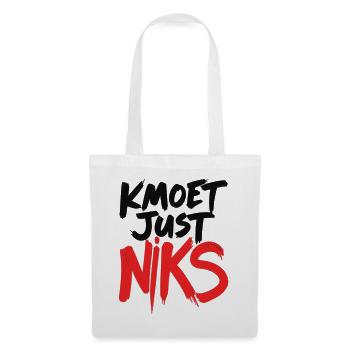 Kmoet Just Niks Lettering Red Black - Tote Bag - white - Front