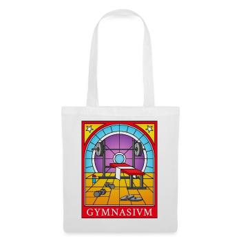 Stained Glass Gym Scene Illustration - Tote Bag - white - Front