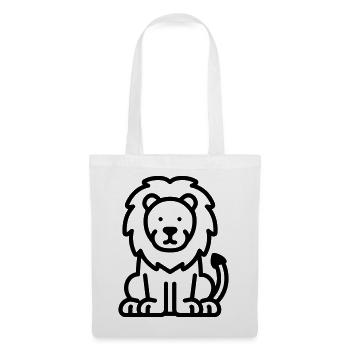 lion - Sac en tissu - blanc - Devant