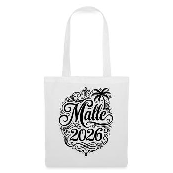 Malle 2026 Palme Mallorca - Stoffbeutel - Weiß - Vorne
