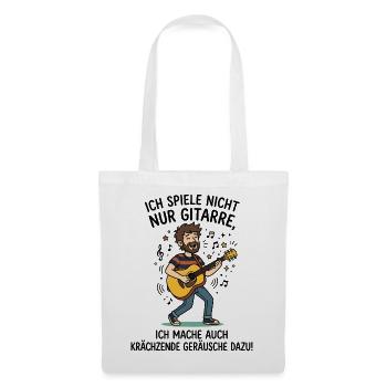 Gitarre Spielen Humor Musiker - Stoffbeutel - Weiß - Vorne