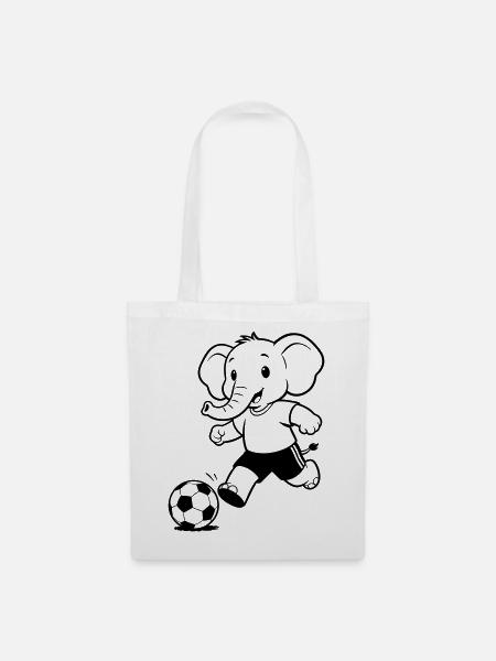 Elephant Football - Stoffbeutel - Weiß