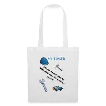 Schlosser T-Shirt Lustiges Geschenk Metallbau-Fans - Stoffbeutel - Weiß - Vorne