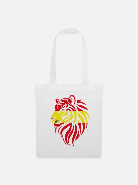 Espana - Spanien - Tiger-Flaggen - Stoffbeutel - Weiß