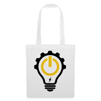 Electrician Light Bulb Lightning and Gear - Tote Bag - white - Front
