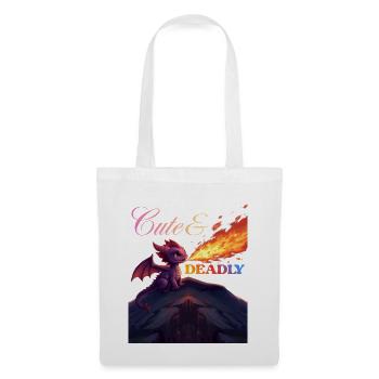 Cute&Deadly Dragon - Tote Bag - white - Front