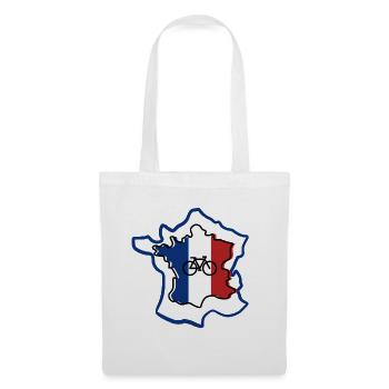 France Cycling – Conception de cyclistes - Sac en tissu - blanc - Devant