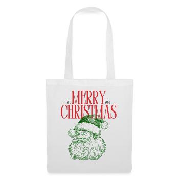 Merry_ChristmasMerry Christmas Santa Vintage Weihn - Stoffbeutel - Weiß - Vorne