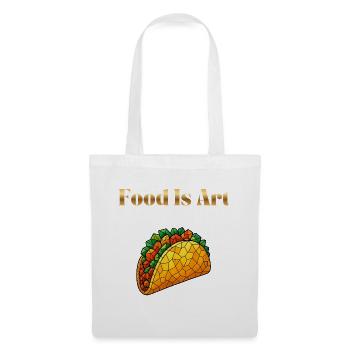 Food Is Art ... Taco - Stoffbeutel - Weiß - Vorne