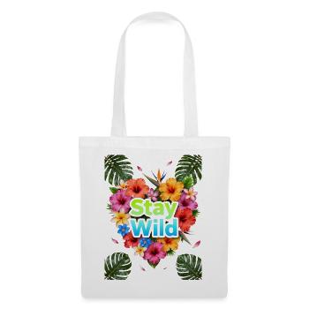 Stay Wild Tropical Flowers - Tote Bag - white - Front