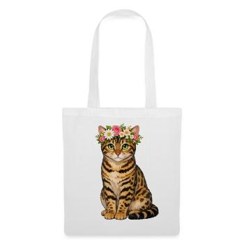 Bengalkatze - Stoffbeutel - Weiß - Vorne