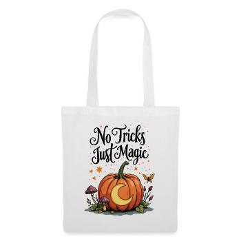 No Tricks Just Magic Kürbis - Stoffbeutel - Weiß - Vorne